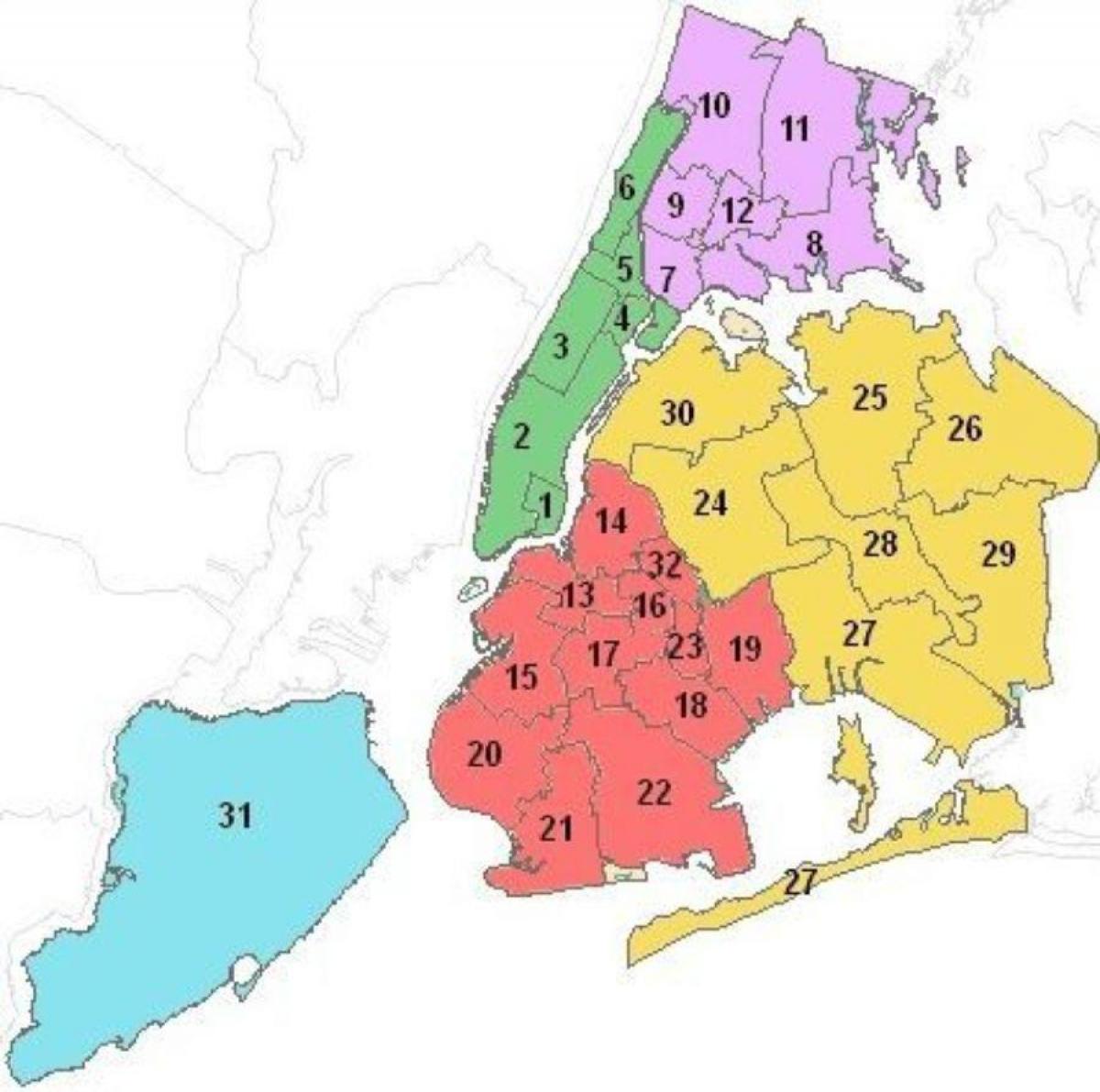 карта на училищата Манхатън