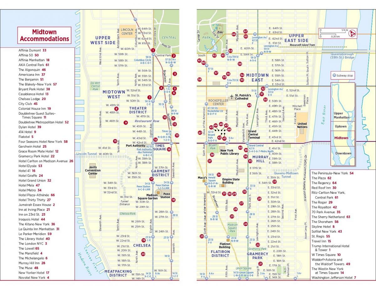 екскурзионна карта за печат Манхатън