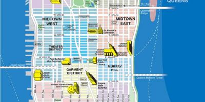 Карта авеню в Манхатън