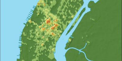 Височина карта на Манхатън