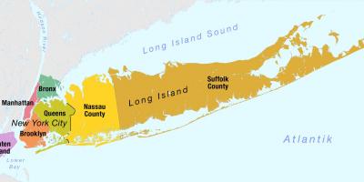 Карта на Ню Йорк, Манхатън и Лонг Айлънд