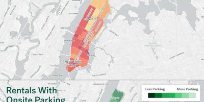 Паркинг Ню Йорк карта на улиците на Манхатън