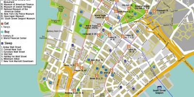 Карта на центъра на Манхатън-Ню Йорк